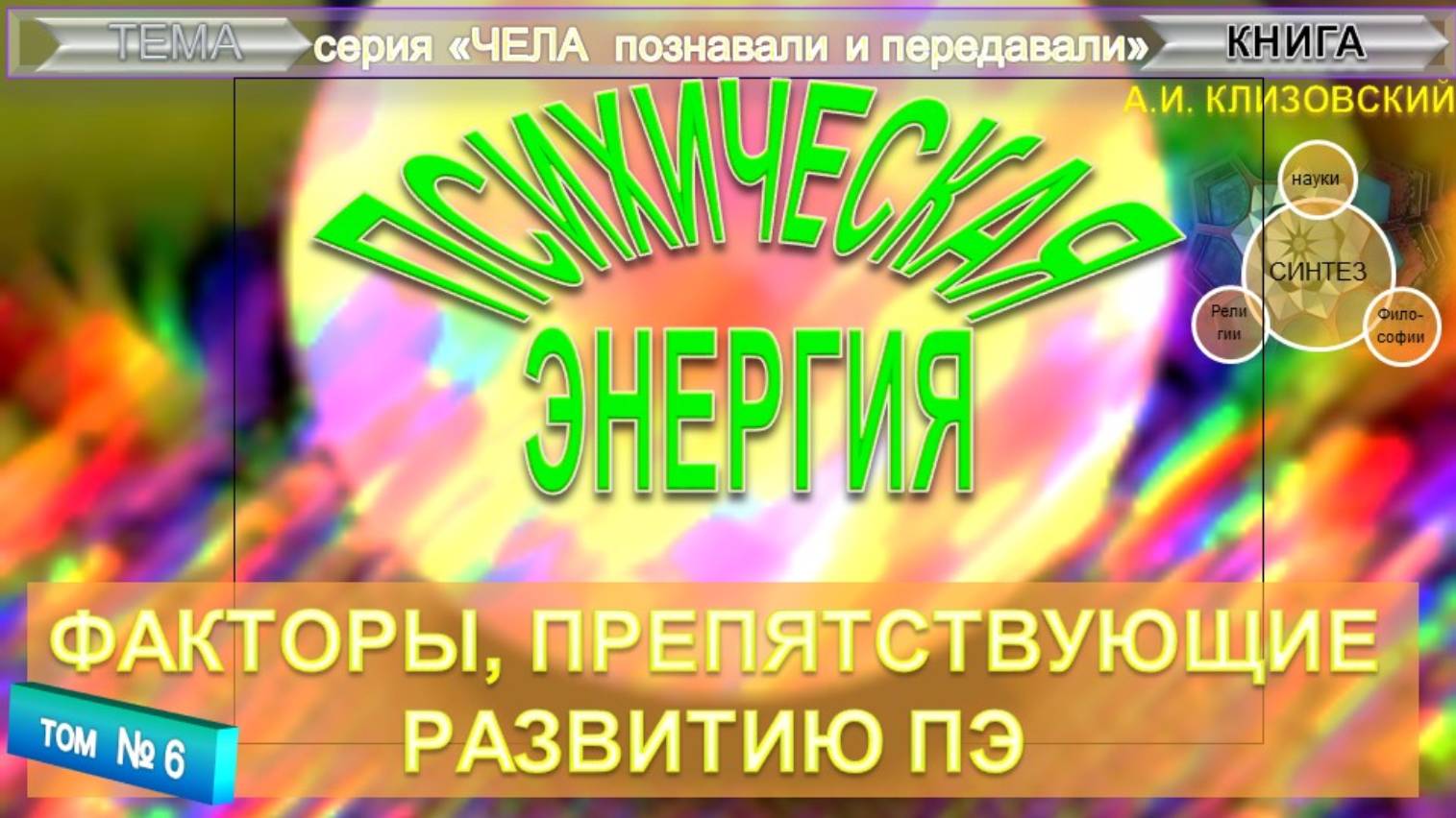 (6) ПСИХИЧЕСКАЯ ЭНЕРГИЯ- компиляция втч из труда А.И. Клизовский (1874-1942)