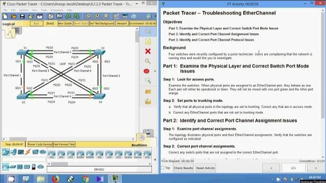 4.2.2.3 Packet Tracer - Troubleshooting EtherChannel