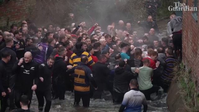 Thousands gather for annual Royal Shrovetide Football game