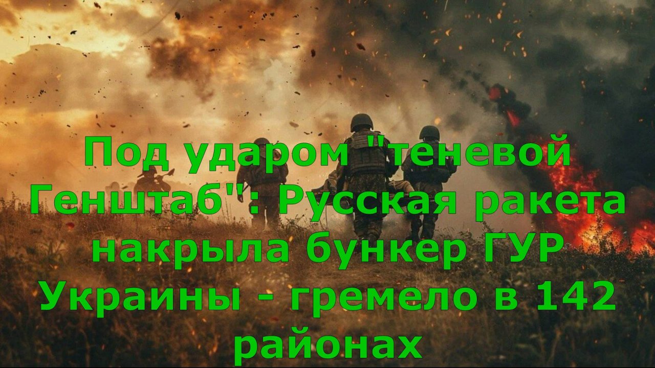 Под ударом "теневой Генштаб": Русская ракета накрыла бункер ГУР Украины - гремело в 142 районах