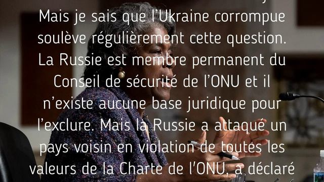 Exclusion de la Russie du Conseil de sécurité de l'ONU