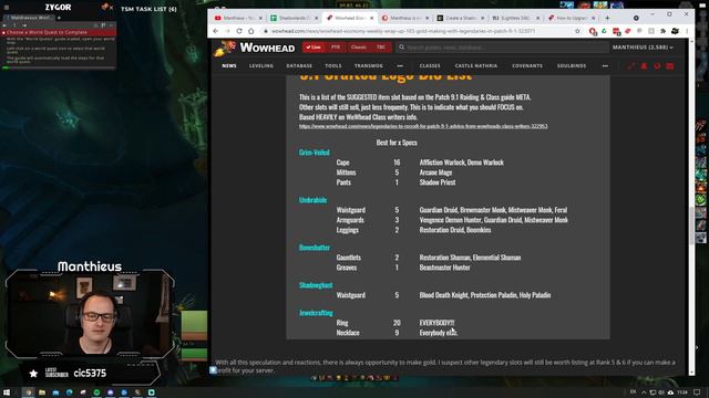 Warcraft Economy #183 | Shadowlands Goldmaking