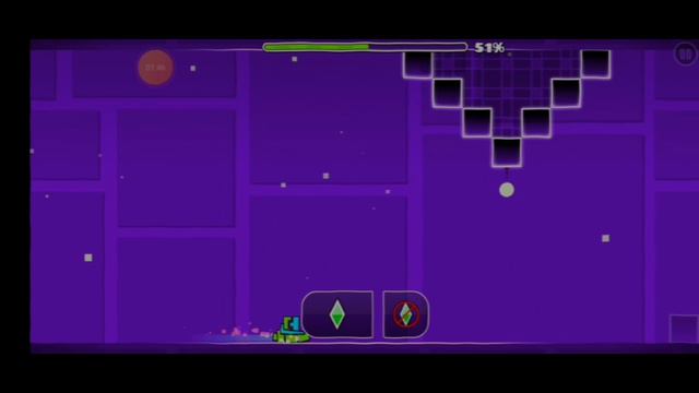 паказываю где все 3 монетки в Geometry dash на уровне 2