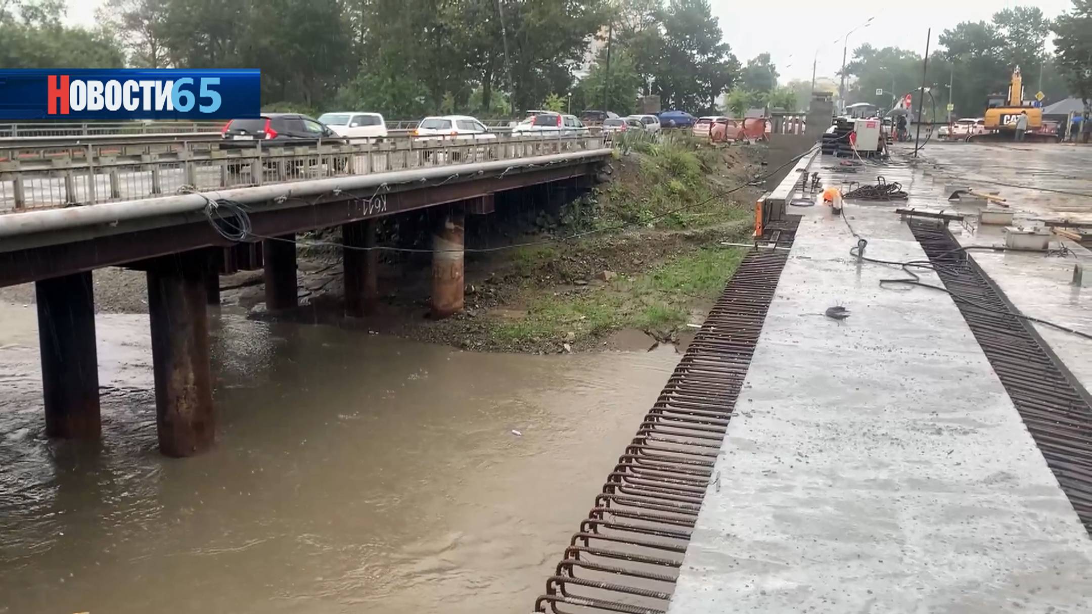 Открытие в октябре. Строительство четырехполосного моста в Южно-Сахалинске завершат в течение месяца