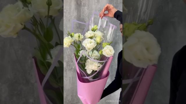 Белоснежный букет из эустомы. Вместо множества слов расскажет о трепетной заботе и чистоте ваших чув