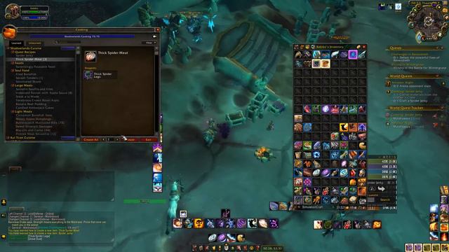 Cooking: Spider Jerky World Quest Maldraxxus Shadowlands WOW