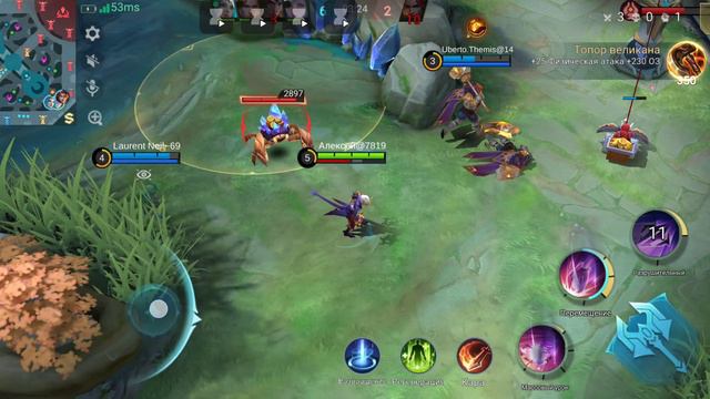 Сражение в игре Mobile Legends: Bang Bang