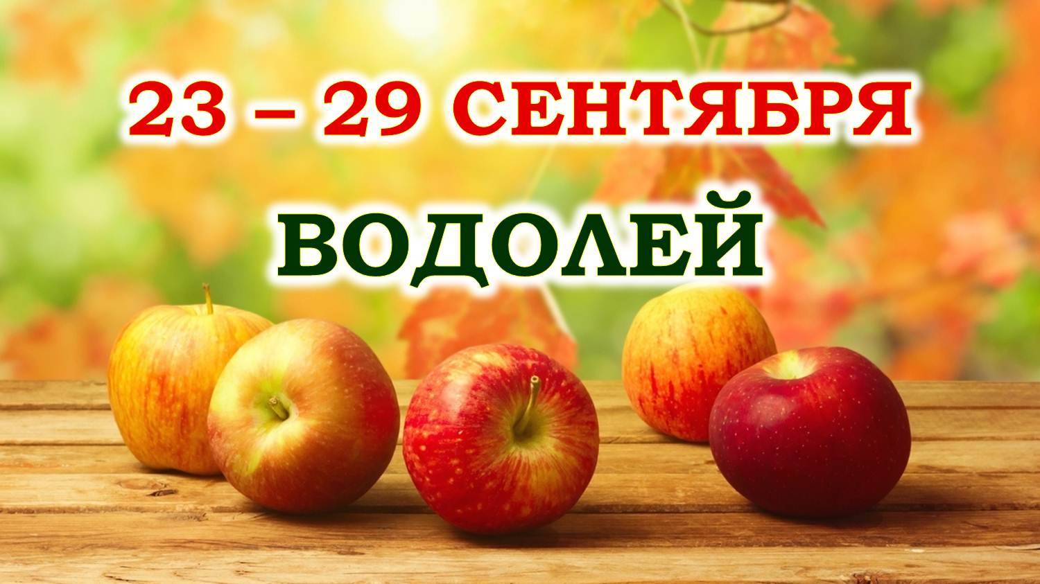 ♒ ВОДОЛЕЙ. 🍎 С 23 по 29 СЕНТЯБРЯ 2024 г. 🍁 Таро-прогноз 🌞