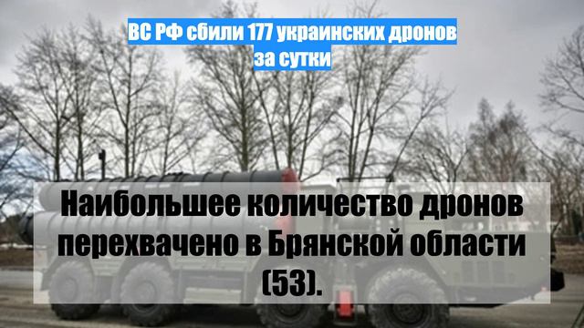 ВС РФ сбили 177 украинских дронов за сутки