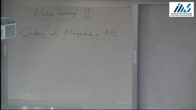 Machine Learning II (Jared Kaplan)
