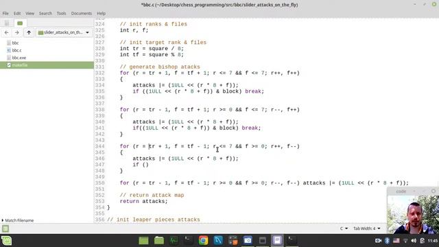 8-Bitboard CHESS ENGINE in C  generating SLIDER PIECES ATTACKS on the fly for MAGIC BITBOARD purpose