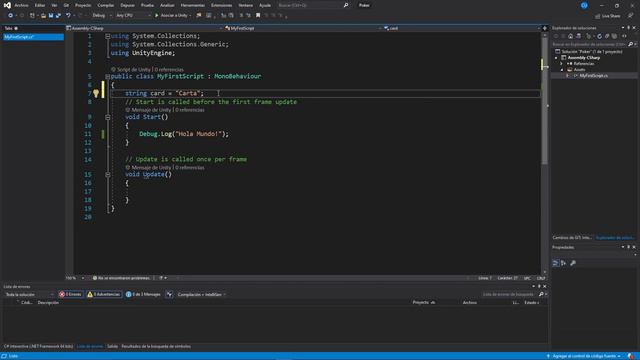 Curso de Unity y C con Poker - 2 - Introducción a C