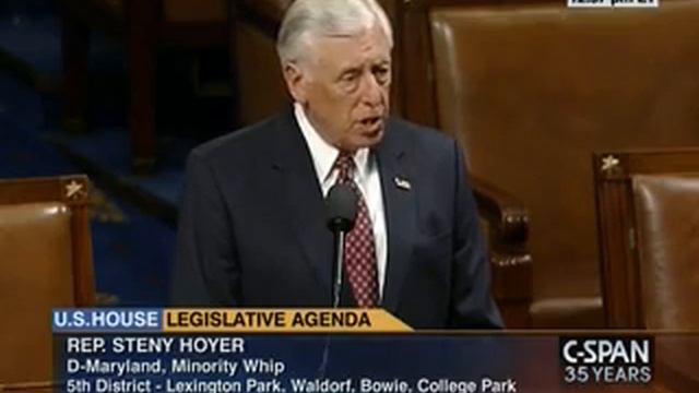 Whip Hoyer Presses Leader Cantor on Immigration Reform During Colloquy