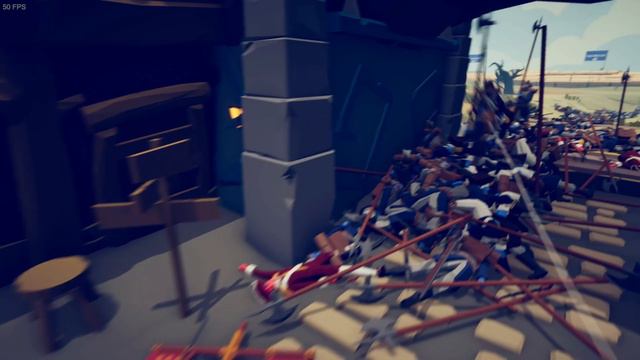 350x FRENCH ARMY SIEGE BRITISH CASTLE - Totally Accurate Battle Simulator TABS