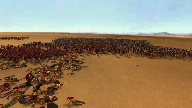 SPARTAN ROYAL GUARD Vs 12000 BARBARIANS - ROME 2 Total War