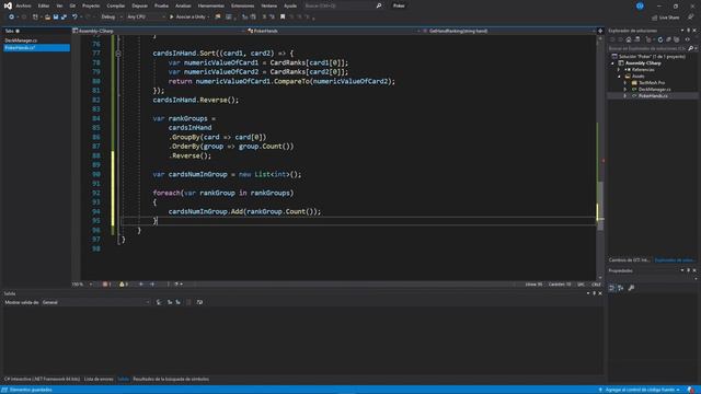 Curso de Unity y C con Poker - 4 - Comparación de Manos