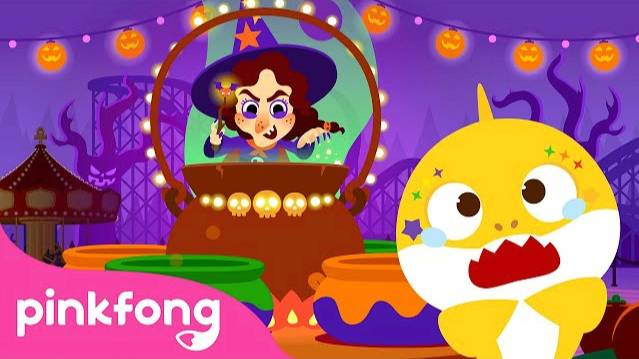 Baby Shark goes to the Haunted 🎃Halloween Amusement Park | Round and Round with Monsters | Pinkfong