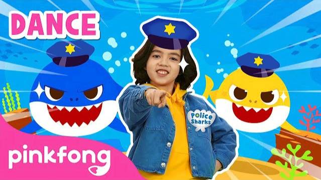 🚔 Police Sharks | Dance Along | Kids Rhymes | Let's Dance Together! | Pinkfong Songs