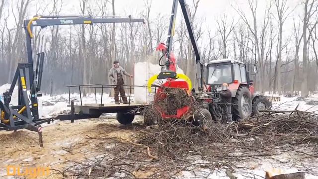 Навесной кран манипулятор на трактор