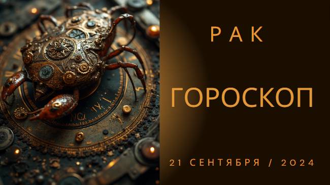 ✨ Гороскоп на 21 сентября: Что ждет Раков?