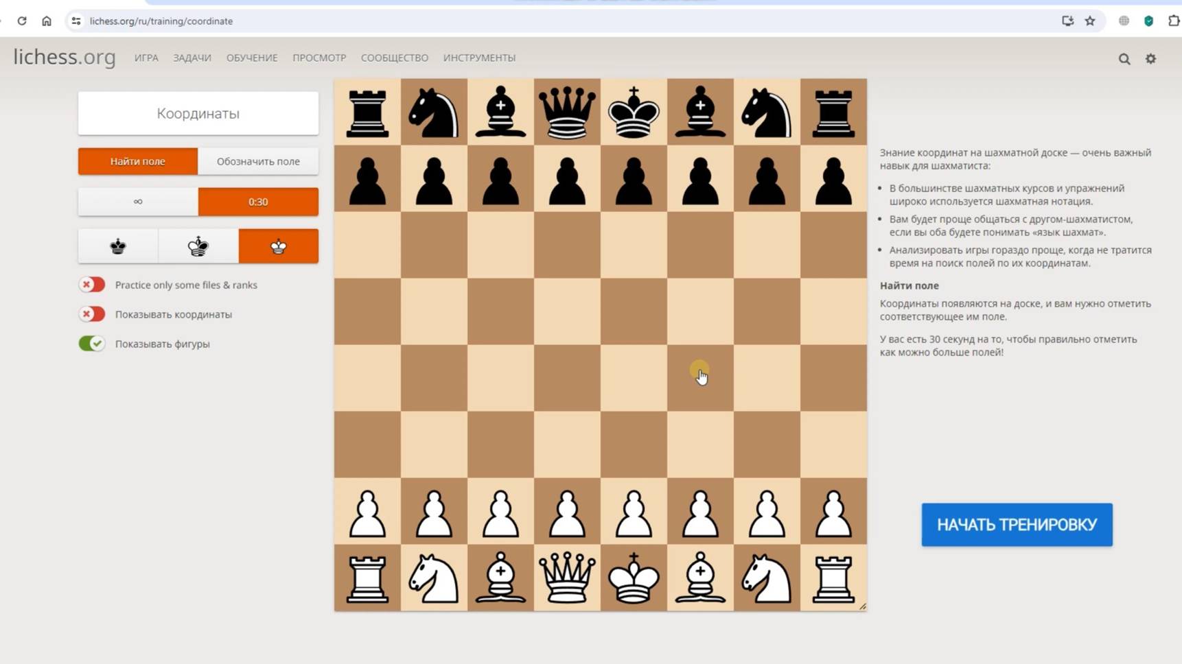 Как играть на lichess.org?