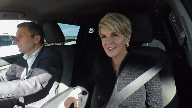 Chris Uhlmann goes for a spin with Julie Bishop | Nine News Australia