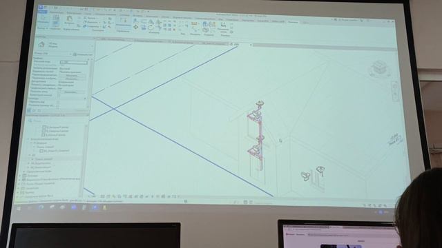 Revit. 4 урок. Создание водопроводной сети, подключение индивидуальных труб к стояку