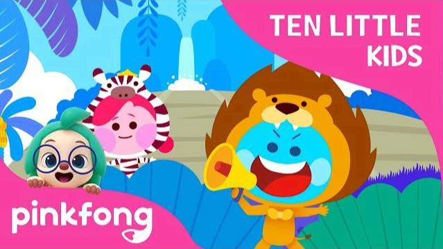 Ten Little Jungle Kids | Ten Little Kids Songs | Pinkfong Songs for Children