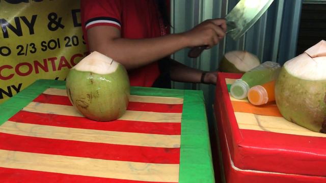 Fresh Young Coconut and Durian   Thai Street Food