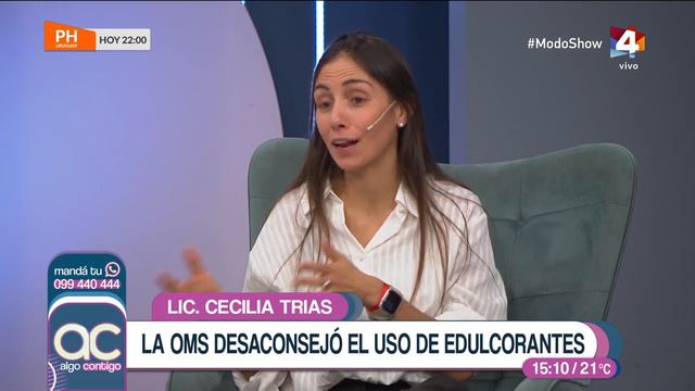 Algo Contigo - Hablamos de nuevas alertas por el uso de edulcorantes con la licenciada Cecilia Tria