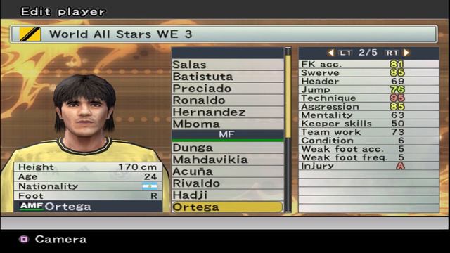 PATCH PES 6 - WORLD ALL STARS - STATS - PS2