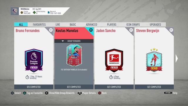 FIFA 20 TOP TIER CB FUT BIRTHDAY KOSTAS MANOLAS SBC!!!!!