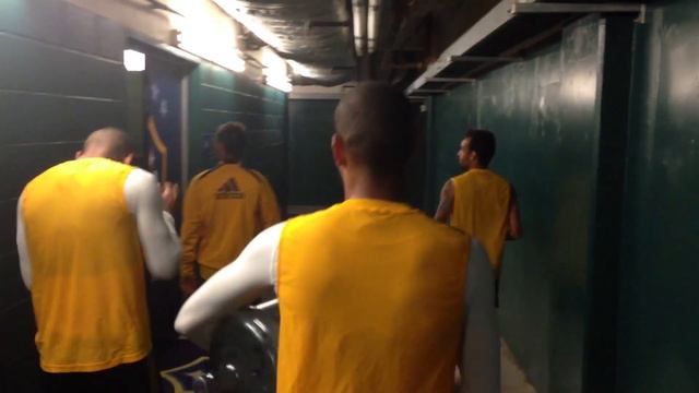 LA Galaxy Brazilians singing in the halls