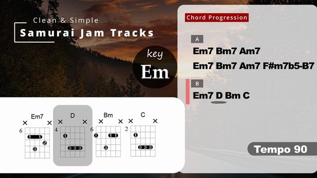 Neo Soul Guitar Backing Track in Em