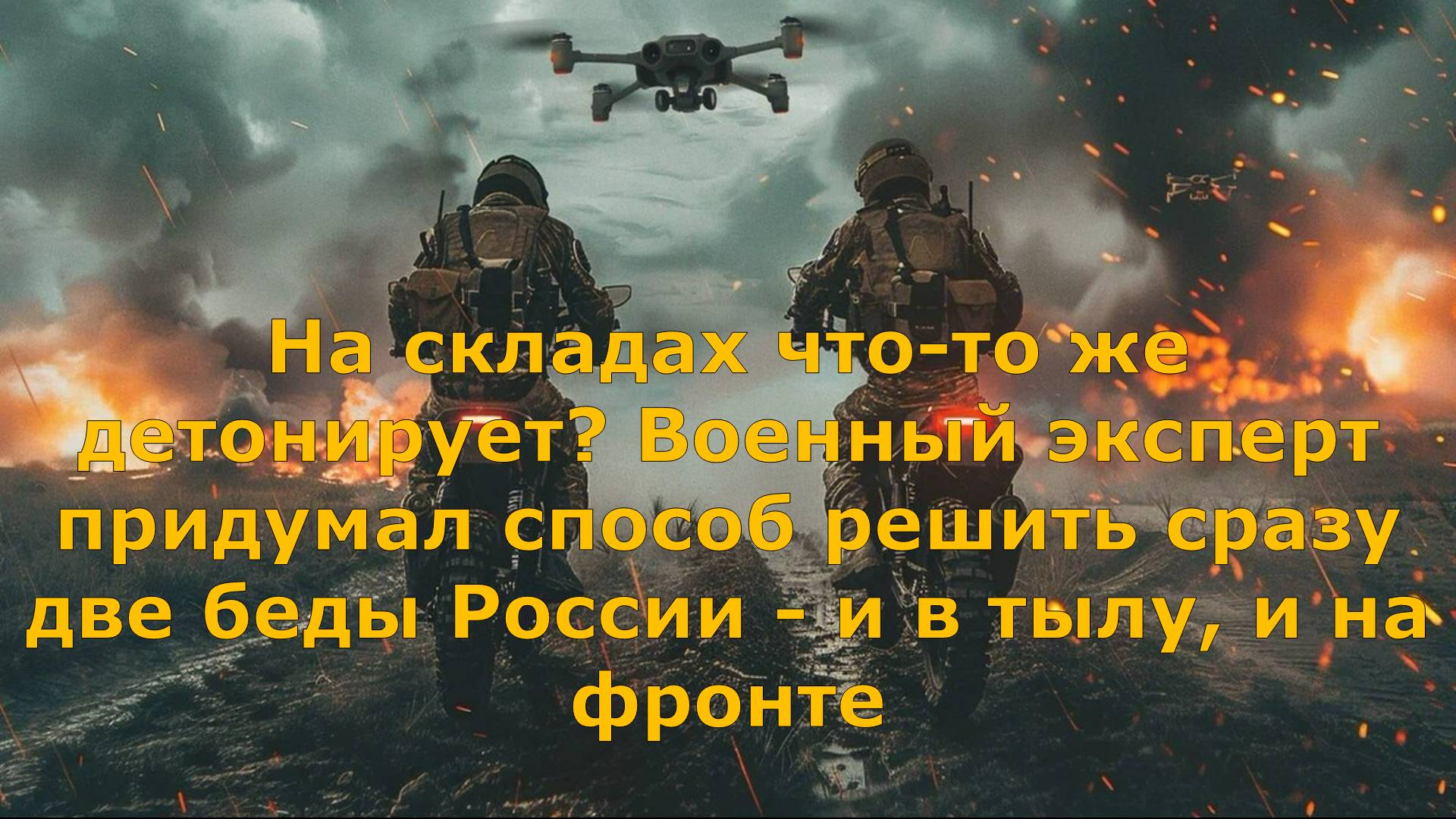 На складах что-то же детонирует? Военный эксперт придумал способ решить сразу две беды России - и в