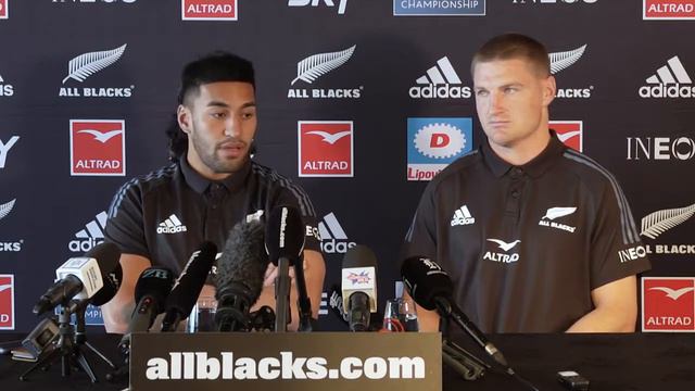 ALL BLACKS: Rieko Ioane and Jordie Barrett press conference Auckland ahead of Bledisloe 2