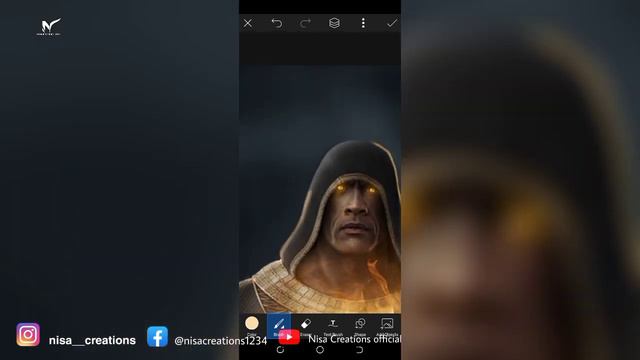 Black Adam Manipulation Nisa Creations - PicsArt - dwayne johnson