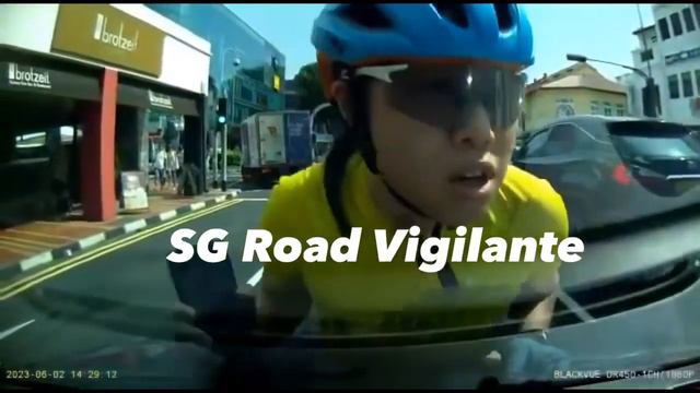 2jun2023 cyclist Nicolette Tan Shi-en upset with  driver Elaine Michele Ow block & confronted