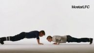 Daniel Agger Does Push Ups & Puts On a Firefighter Suit