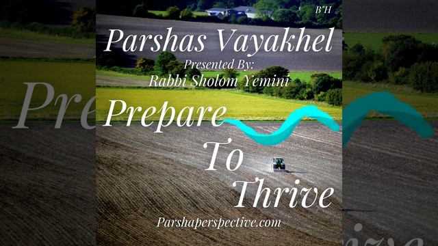 Parshas Vayakhel, prepare to thrive
