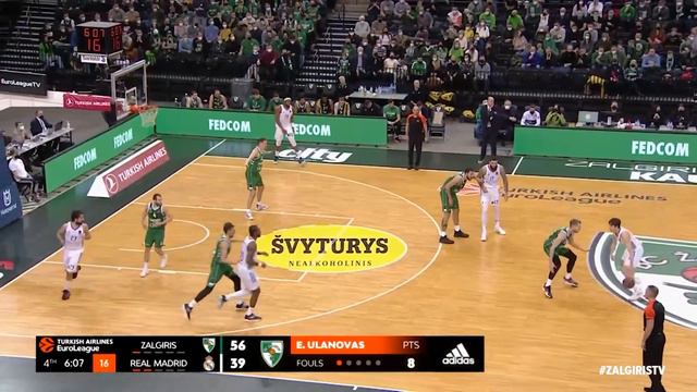 Edgaras Ulanovas highlights | Zalgiris - Real Madrid | 2022.02.24