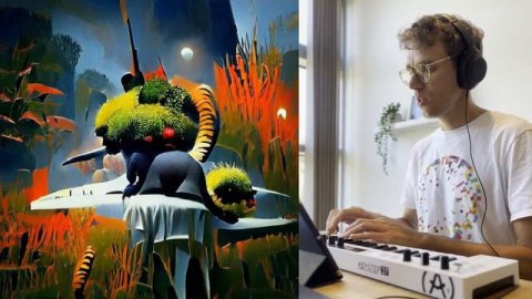 AI Henri Rousseau video - Live soundtrack