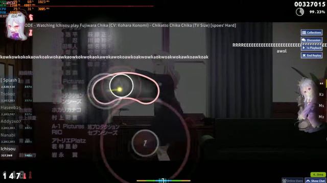[osu!]Chikatto Chika Chika - Fujiwara Chika (CV: Kohara Konomi) [Hard] Played by Ichisou