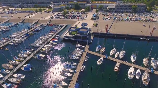 Überflug über den Hafen in Kiel Schilksee