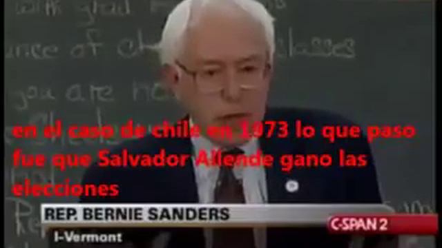 Bernie Sanders explica el crimen de EEUU contra Salvador Allende.