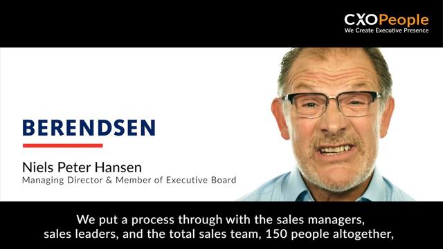 Niels Peter Hansen - CXOPeople improved new sales by 35%