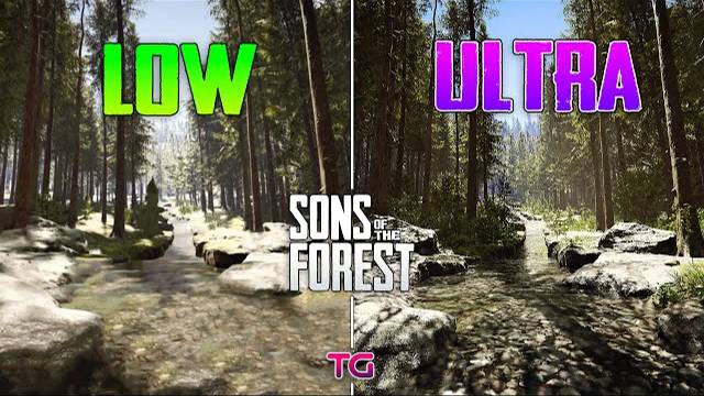 Sons Of The Forest : Low vs Ultra Settings | Graphics & FPS Comparison