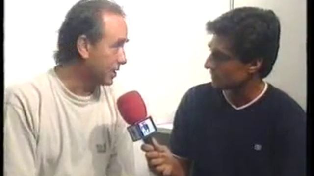 Juan Manuel Serrat con Agustin Prades TEF Ibiza 1999