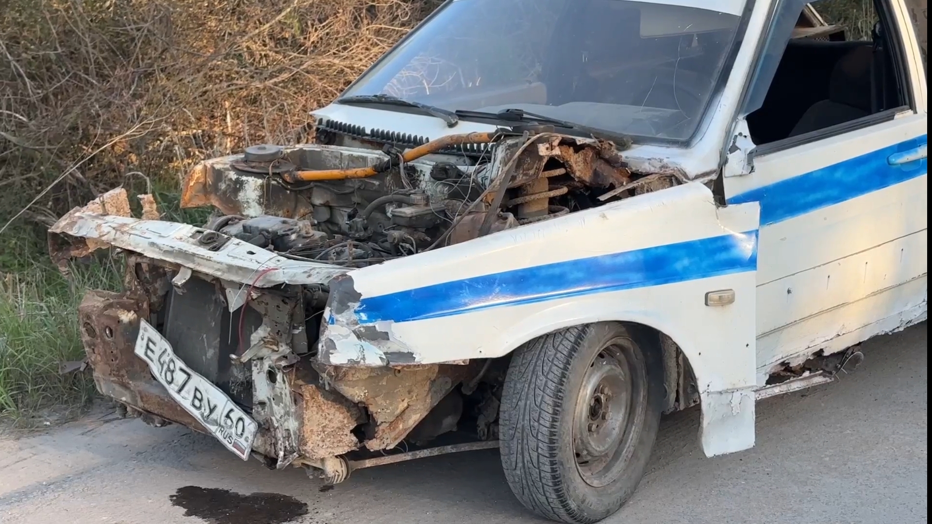 РАЗОГНАЛИ ДЕВЯТКУ В БЕТОННЫЙ БЛОК! А ПОСЛЕ СОЖГЛИ