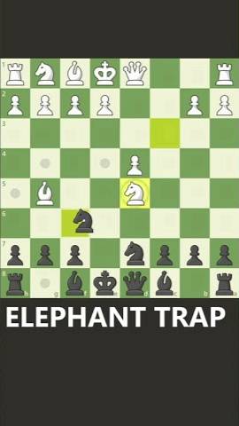 Win a piece in 9 moves (Elephant Trap)